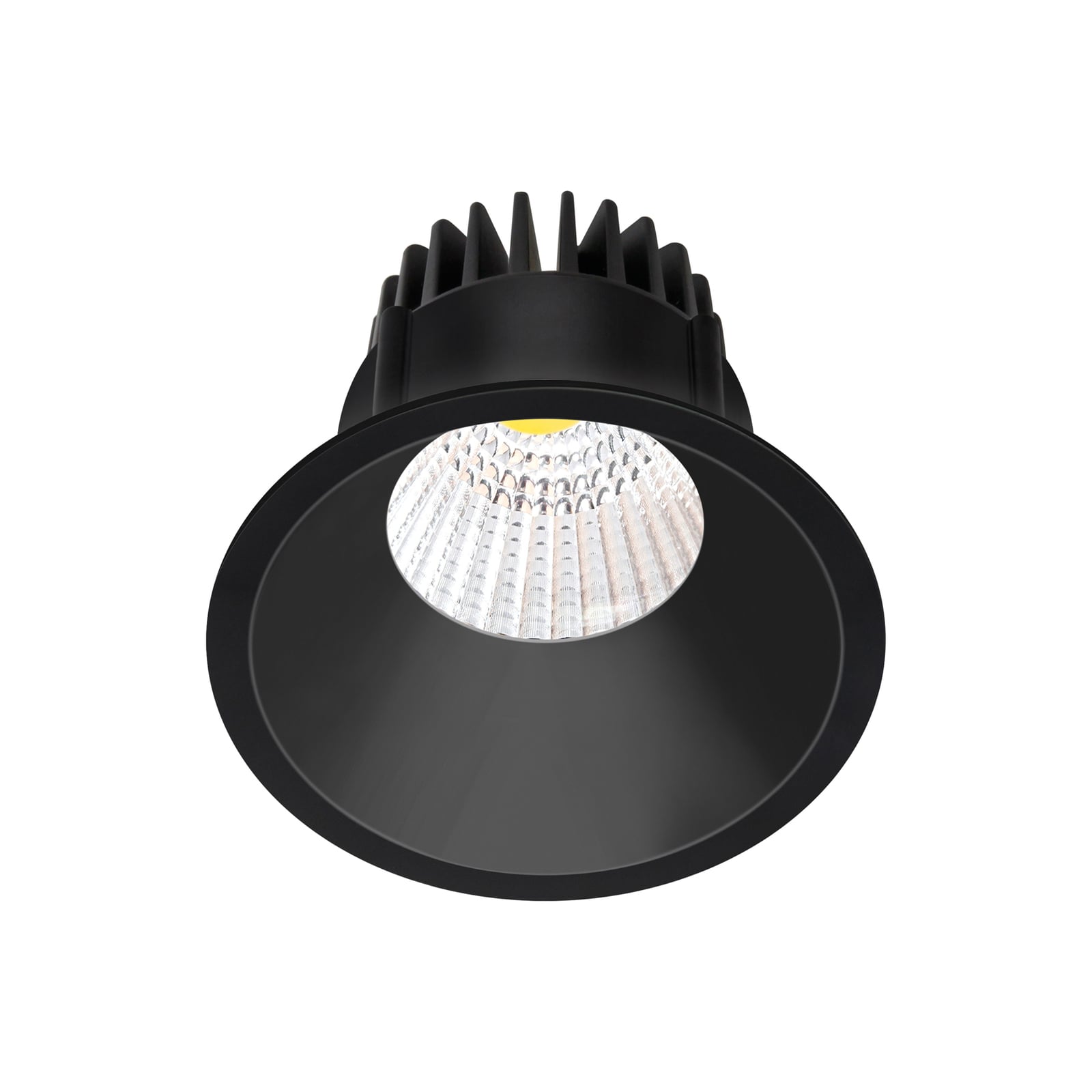 LED innbyggingsspot Niria svart dimbar 6W 3000K forfra
