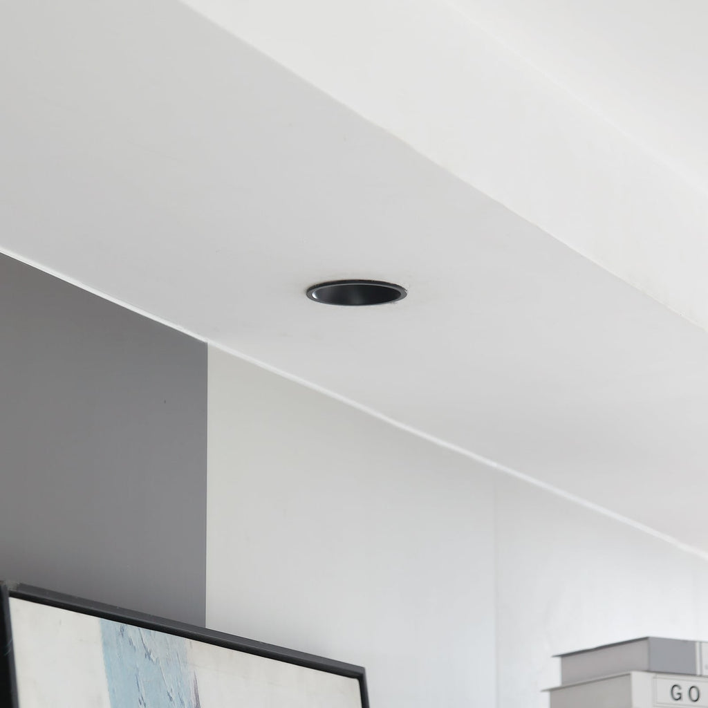LED innbyggingsspot Niria svart dimbar 6W 3000K detalj