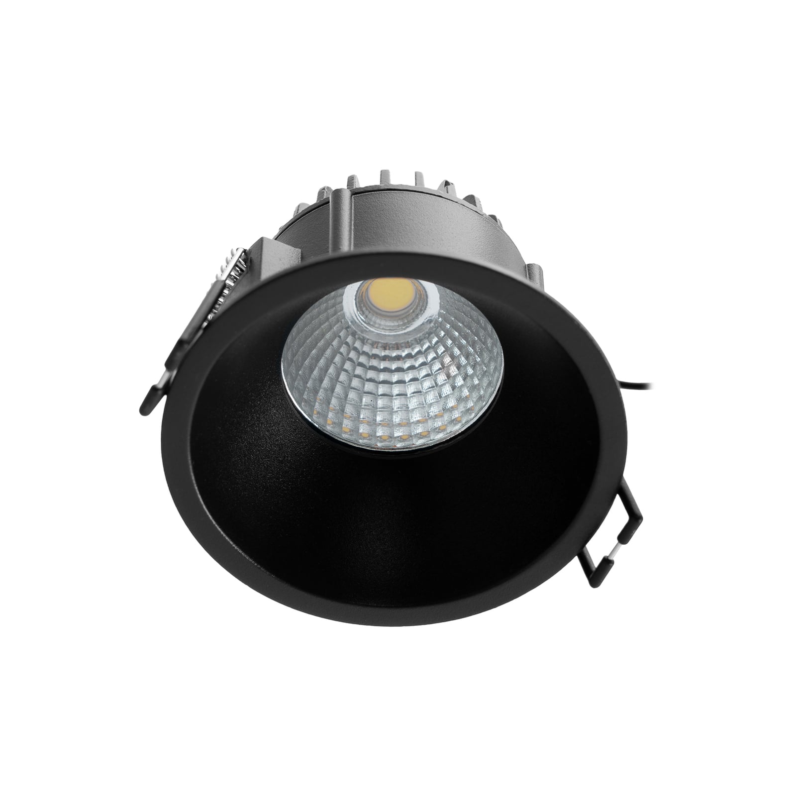 LED innbyggingsspot Niria svart dimbar 6W 3000K installasjon