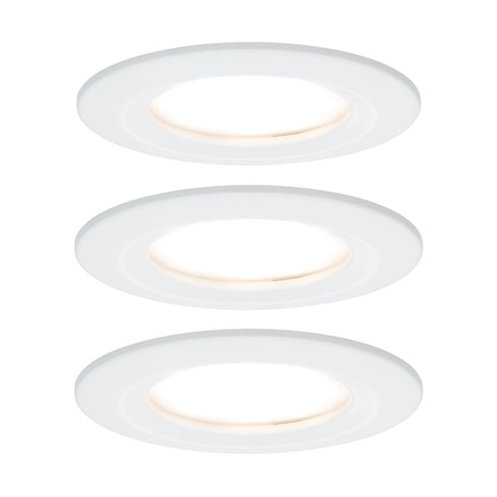 LED innbyggingsspot Nova 3-pack hvit front