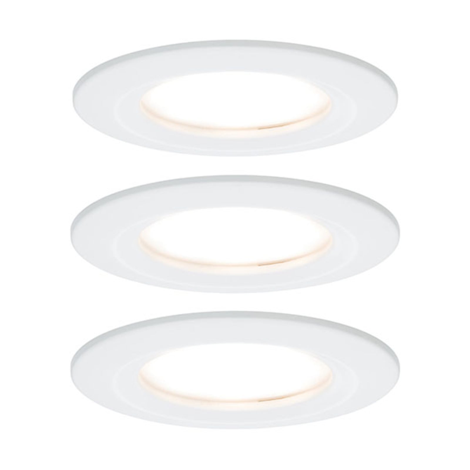 LED innbyggingsspot Nova 3-pack hvit front
