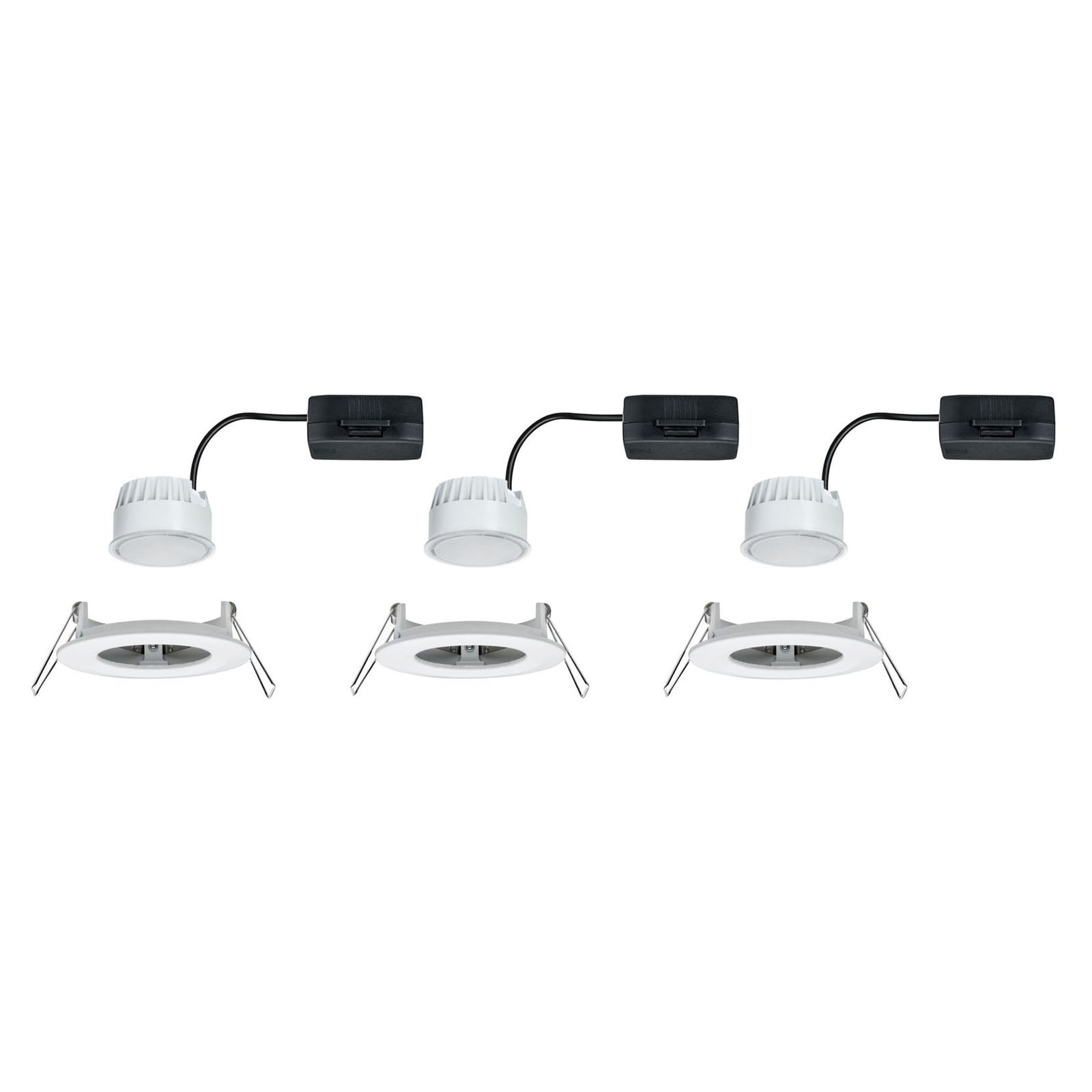 LED innbyggingsspot Nova 3-pack hvit lysbilde