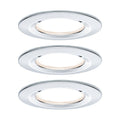 LED innbyggingsspot Nova Coin 3-pack krom dimbar IP44 front