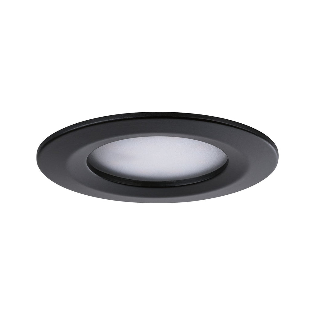 LED innbyggingsspot Nova Coin 3-pack svart matt IP44 bakside