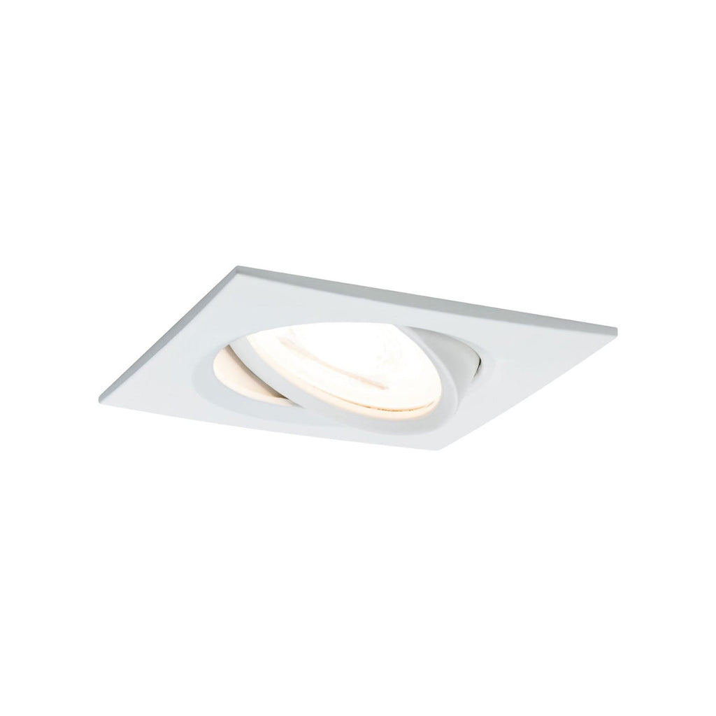 LED innbyggingsspot Nova Coin kantet dimbar hvit Paulmann forfra