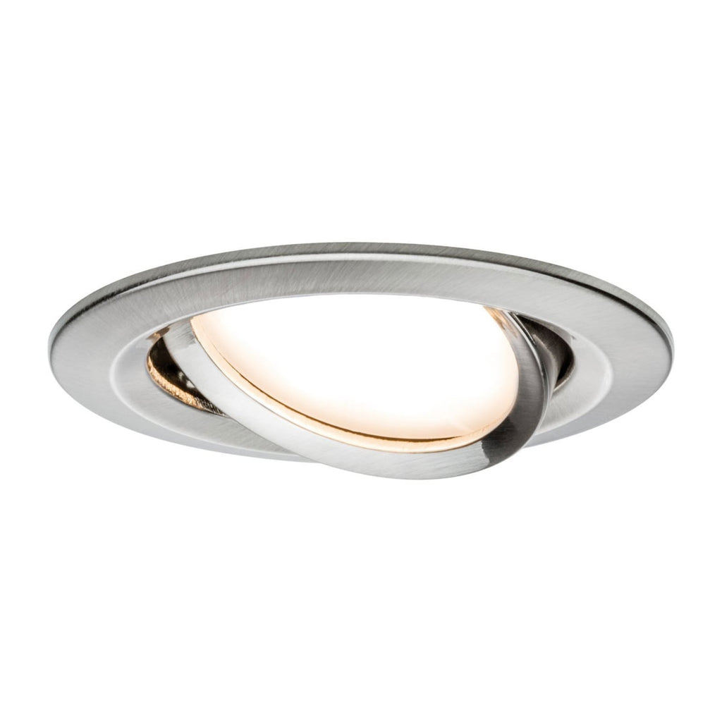 LED innbyggingsspot Nova Coin svingbar dimbar Ø8,4 cm Paulmann forfra