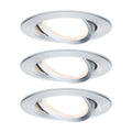LED innbyggingsspot Nova Coin svingbar aluminium front