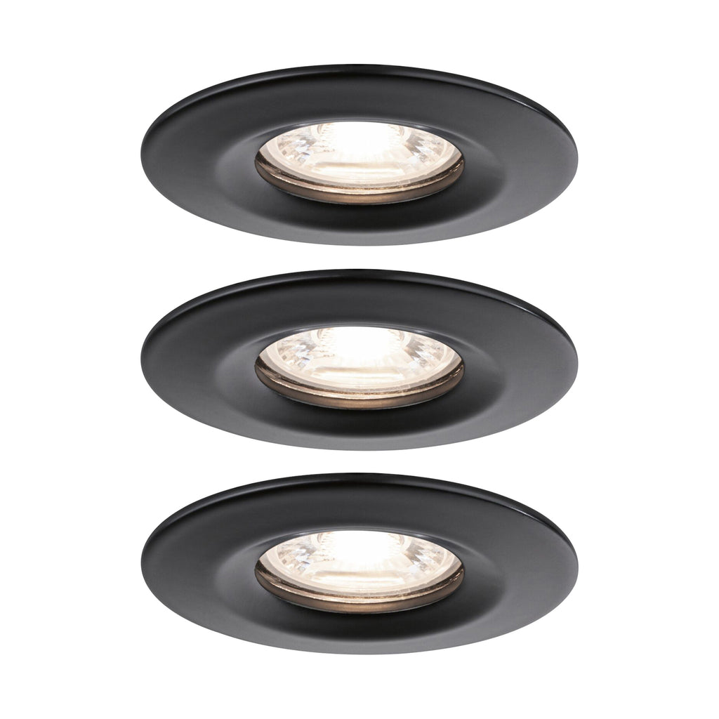 LED innbyggingsspot Nova Mini 3-pack matt svart 4W Paulmann detalj