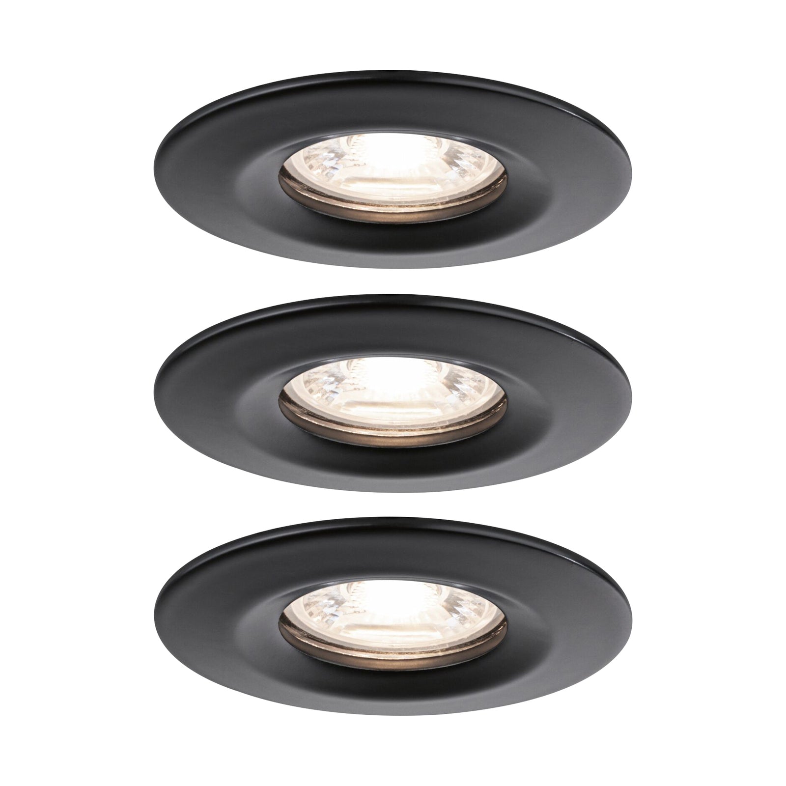 LED innbyggingsspot Nova Mini 3-pack matt svart 4W Paulmann detalj