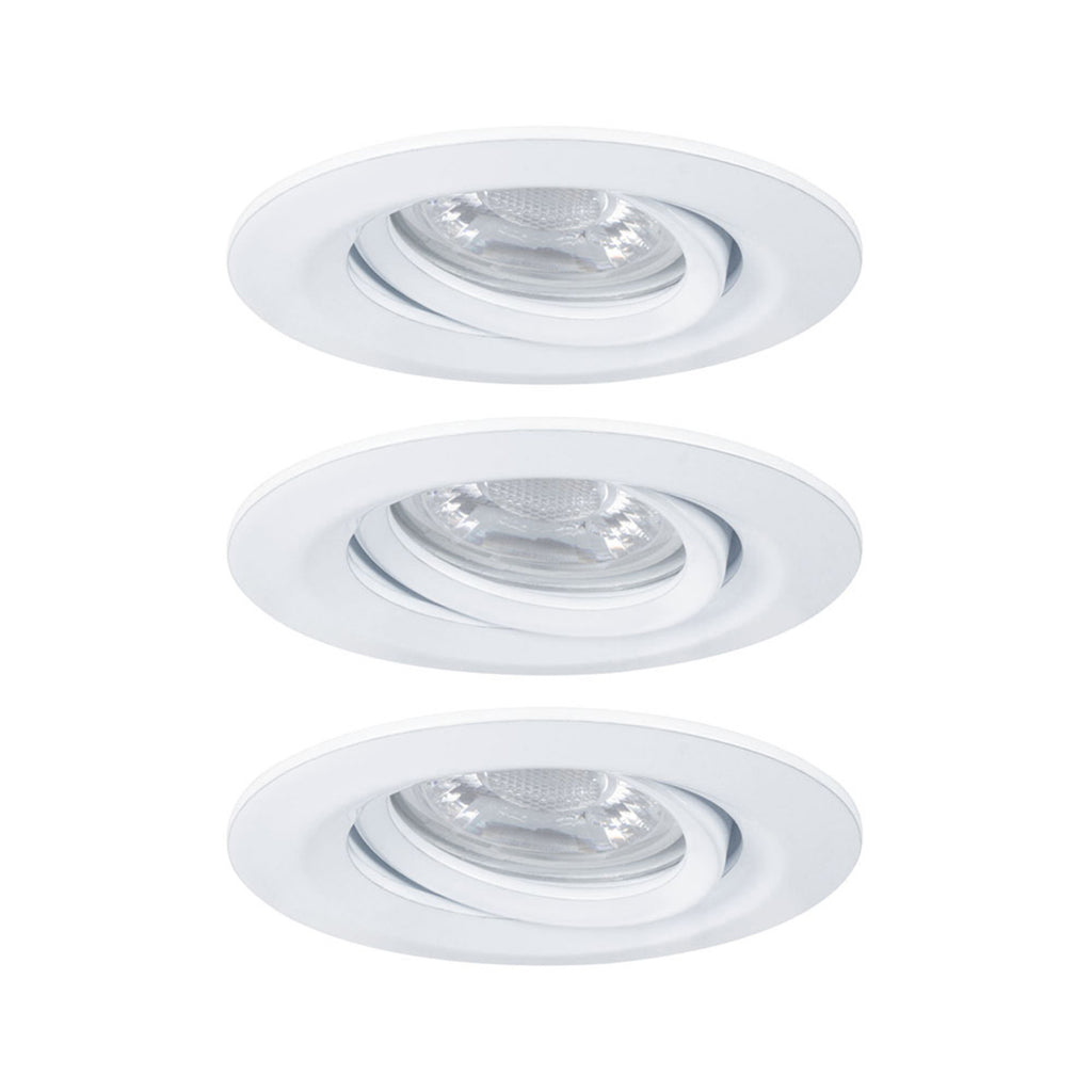 LED innbyggingsspot Nova mini Plus 3-pack dimbar hvit bakside
