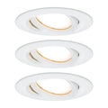 LED innbyggingsspot Nova Plus 3-pack hvit svingbar dimbar IP65 - Paulmann forfra