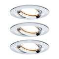 LED innbyggingsspot Nova Plus 3-pack svingbar krom IP65 forfra