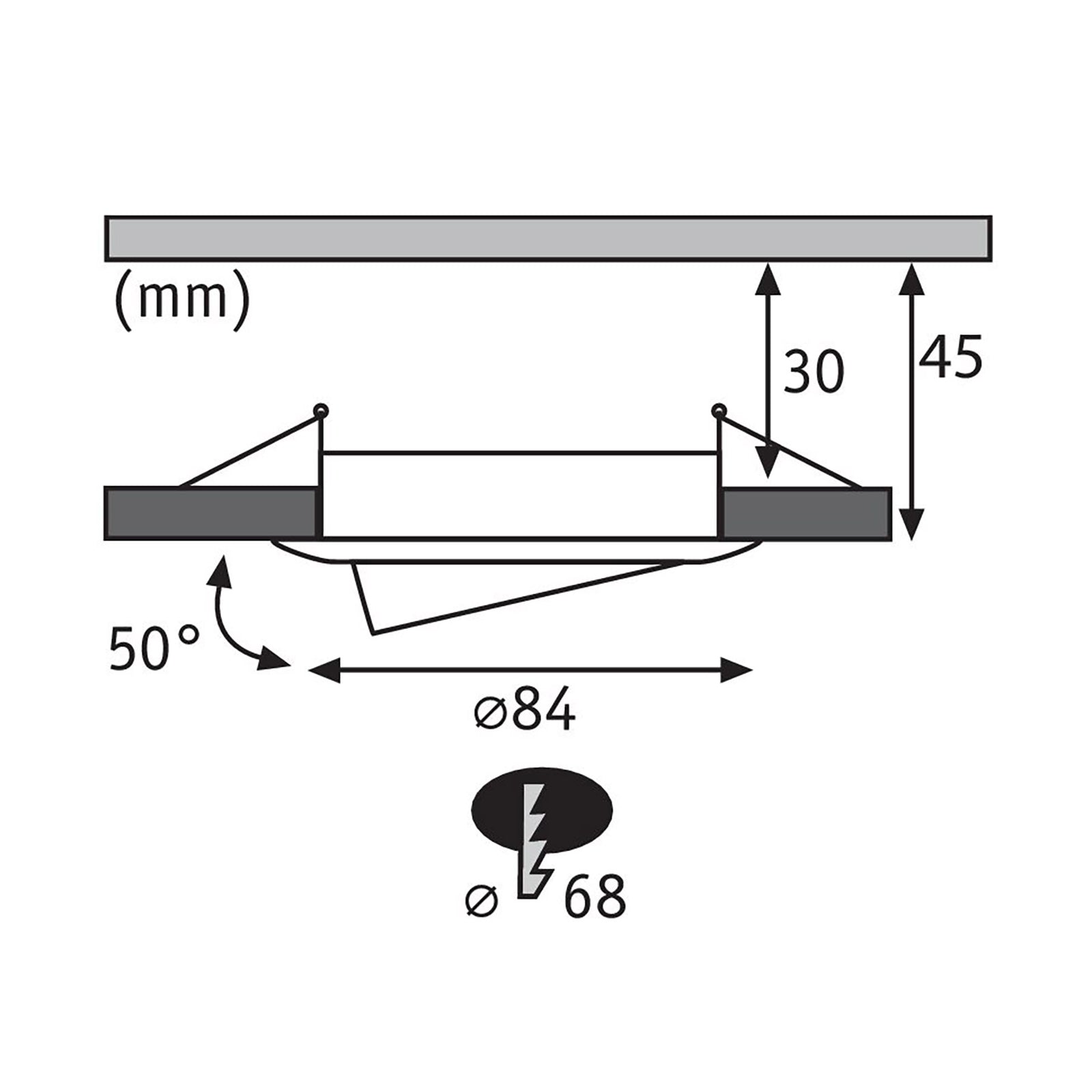 LED innbyggingsspot Nova Plus CCT dimbar 3-pk Zigbee aluminium finish