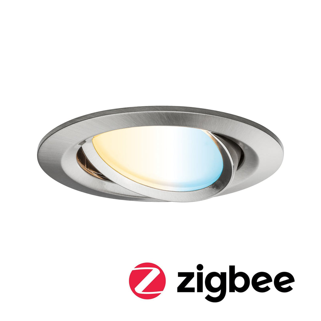LED innbyggingsspot Nova Plus CCT dimbar Zigbee Ø8,4 cm Paulmann forfra