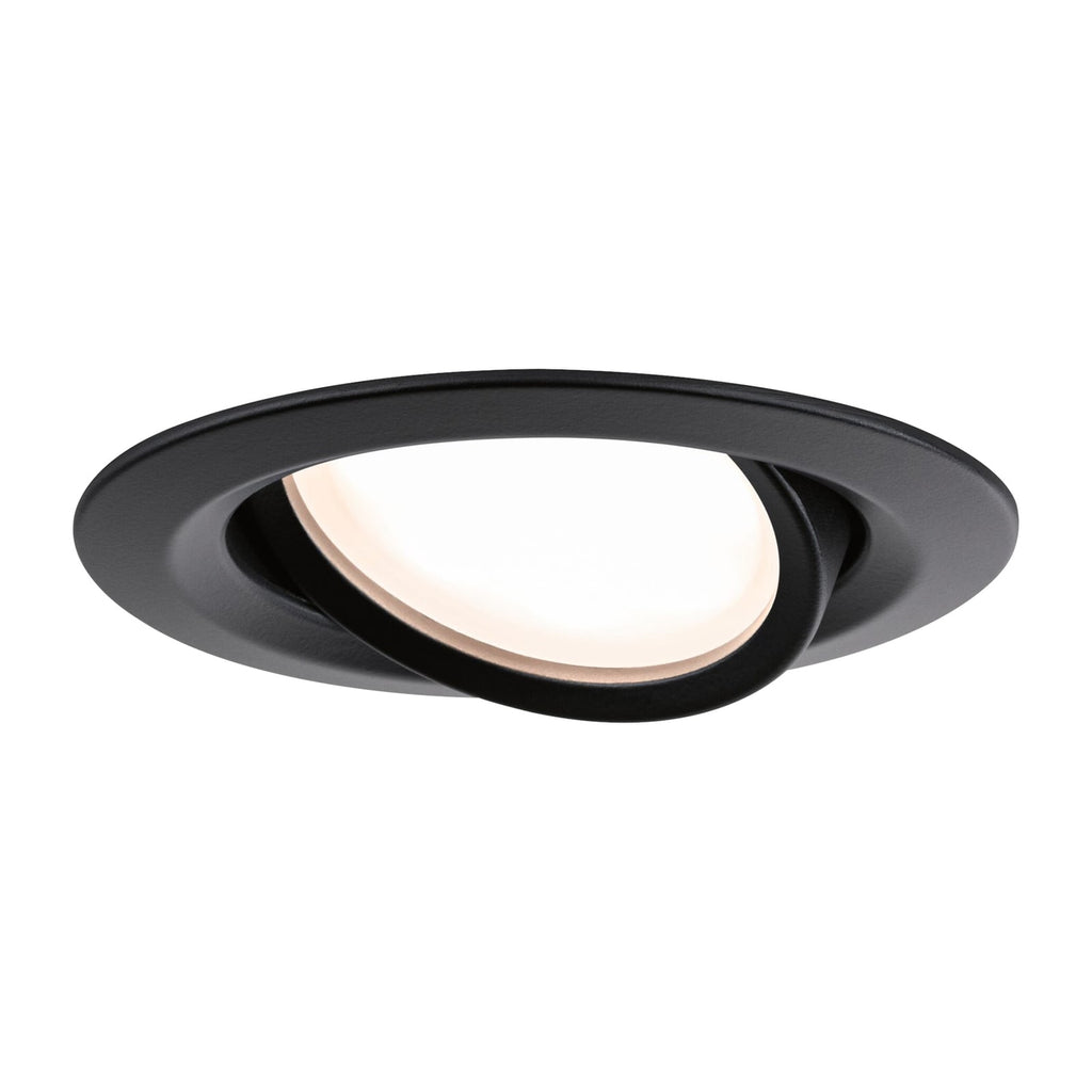LED innbyggingsspot Nova Plus Coin 3-pack svart bakside