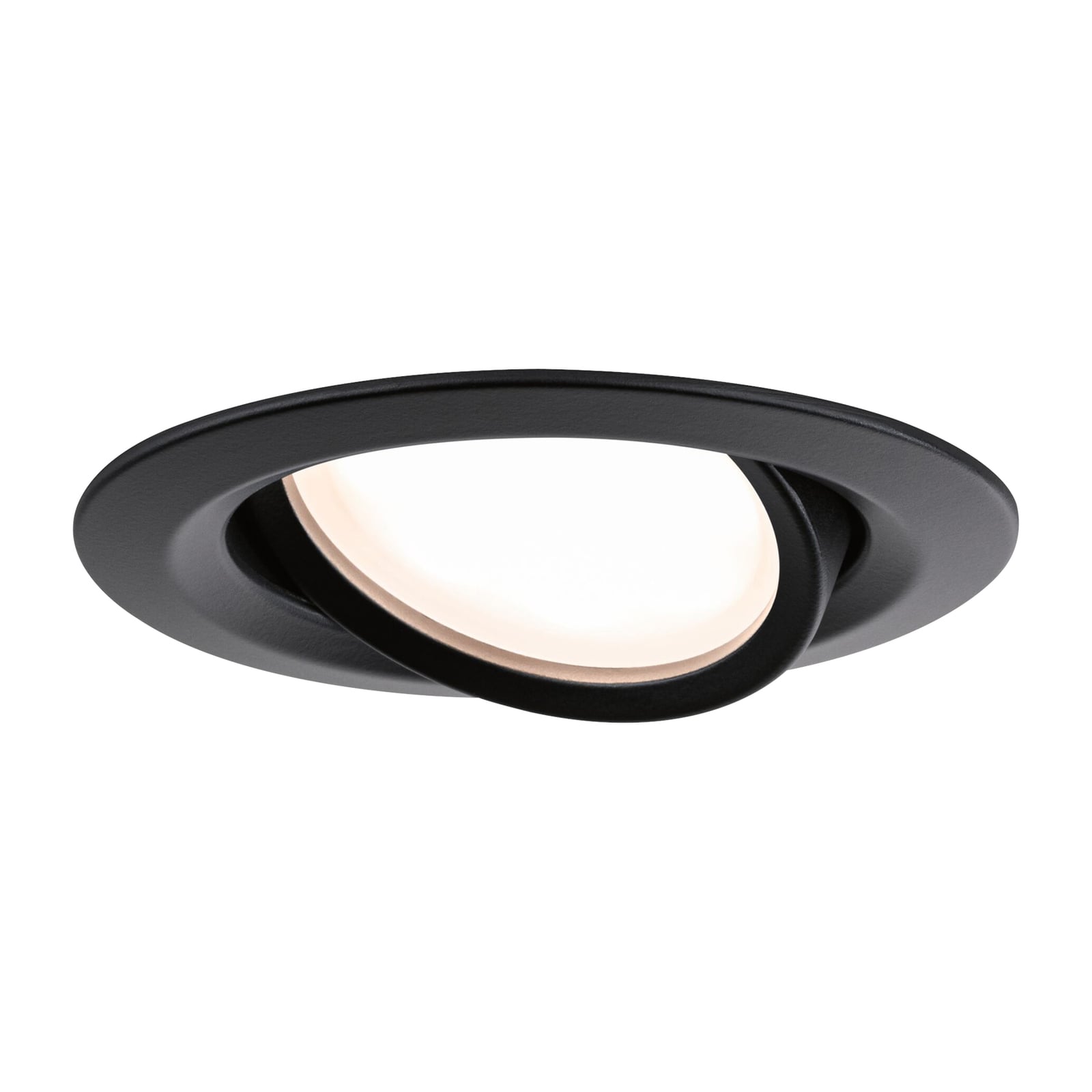LED innbyggingsspot Nova Plus Coin 3-pack svart dimbar bakside