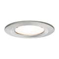 LED innbyggingsspot Nova rund dimbar GU10 IP44 sølv forfra