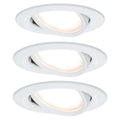 LED innbyggingsspot Nova svingbar aluminium 3-sett forfra