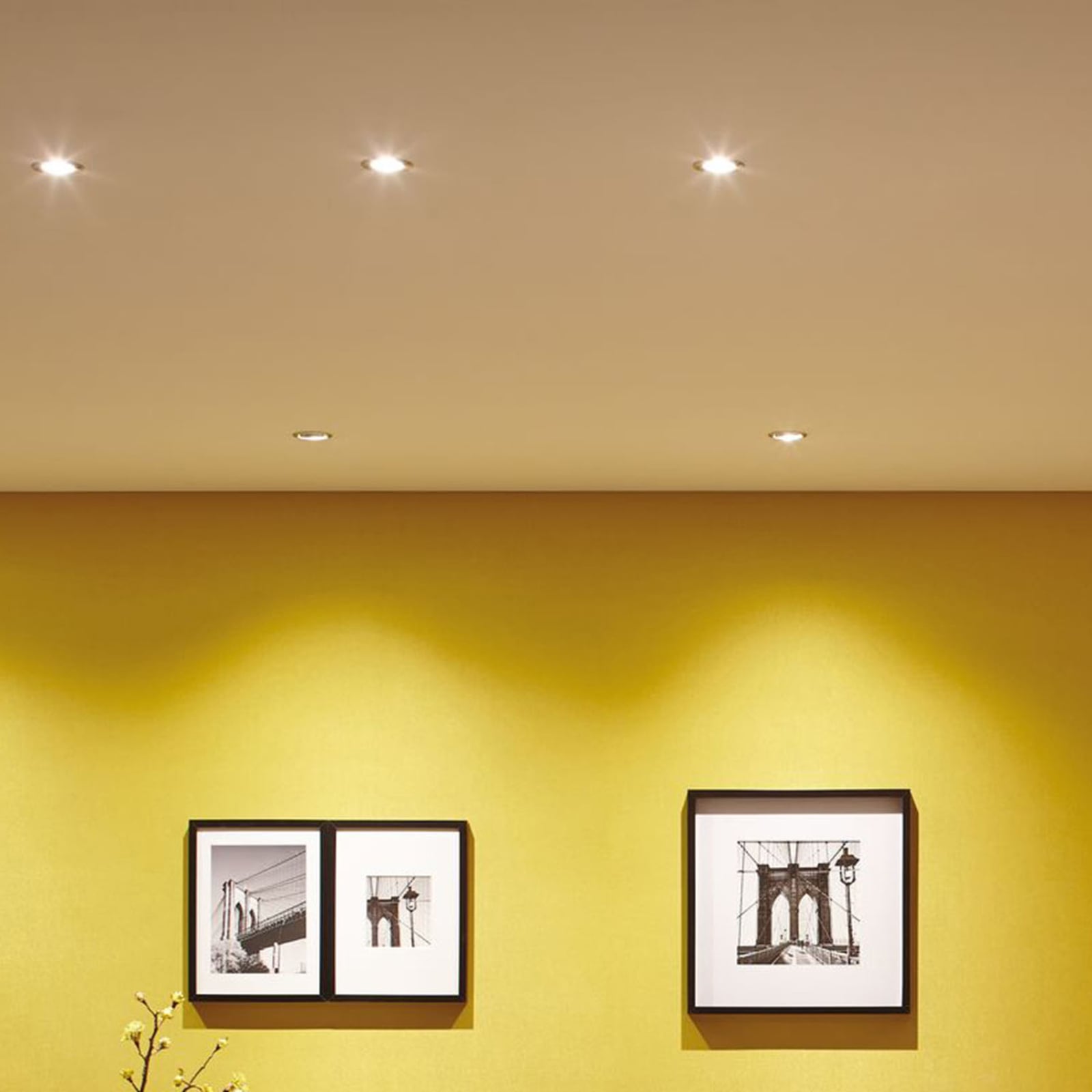 LED innbyggingsspot Nova svingbar aluminium 3-sett detalj