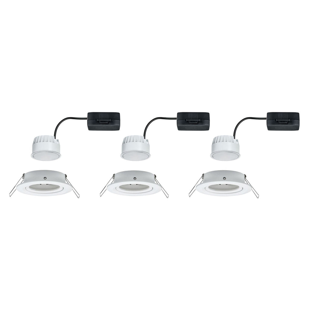 LED innbyggingsspot Nova svingbar aluminium 3-sett aluminium materiale