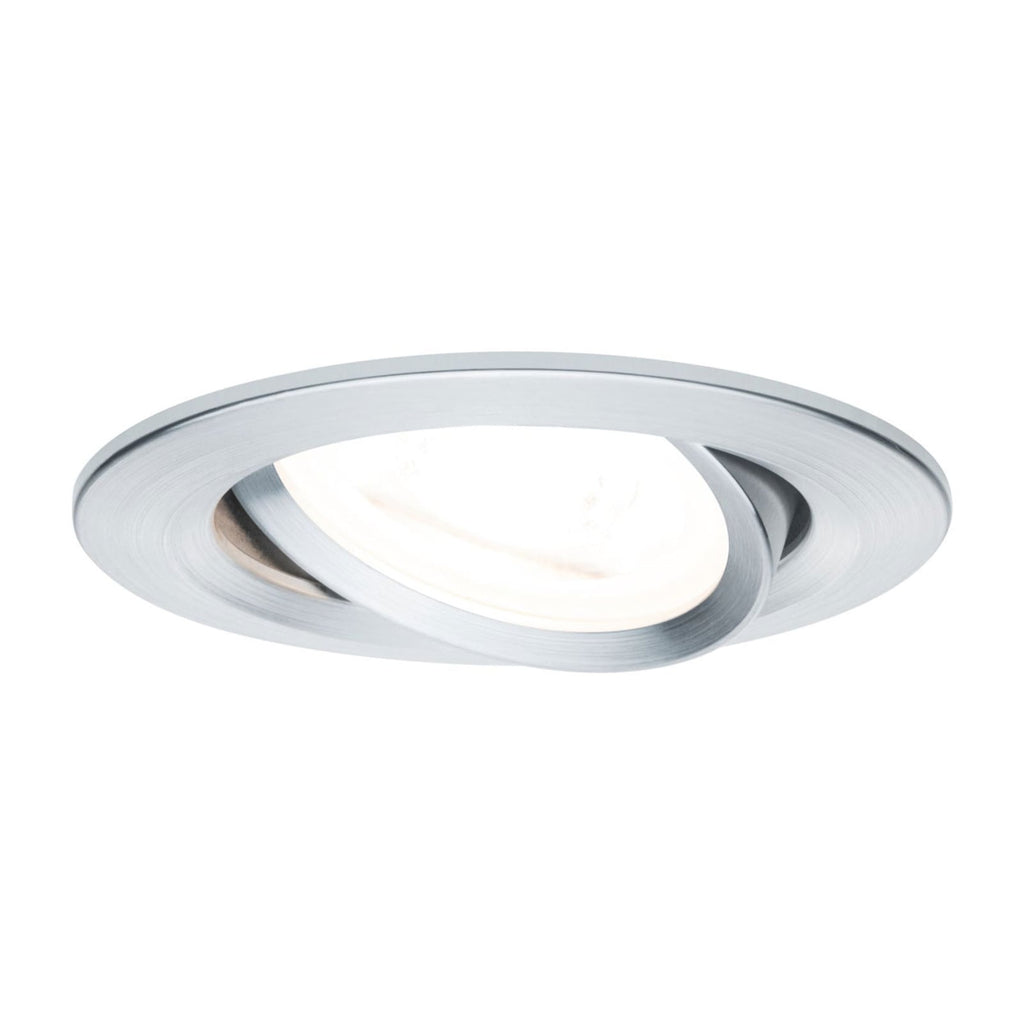 LED innbyggingsspot Nova svingbar dimbar aluminium GU10 - Paulmann forfra