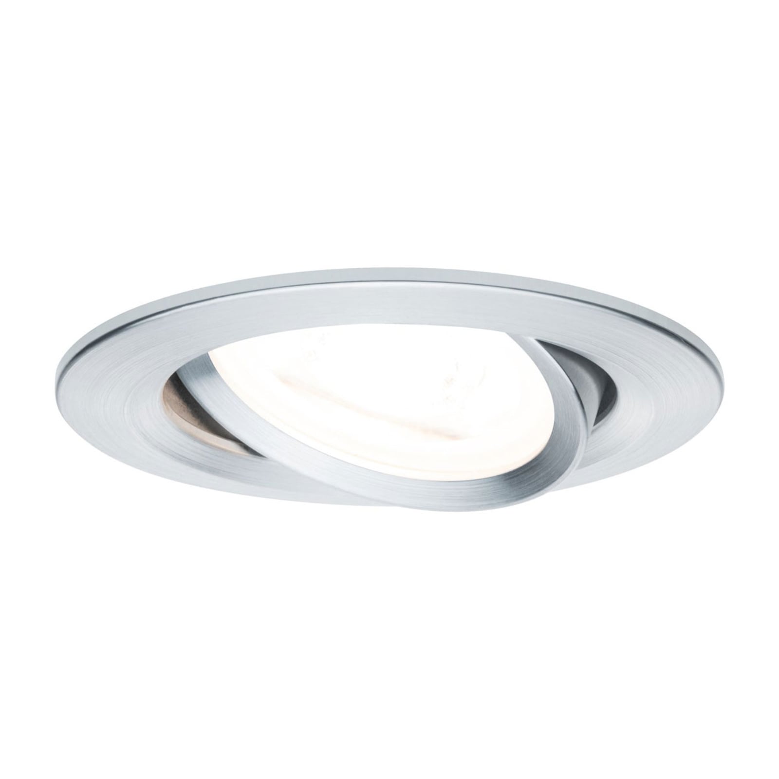 LED innbyggingsspot Nova svingbar dimbar aluminium GU10 - Paulmann forfra