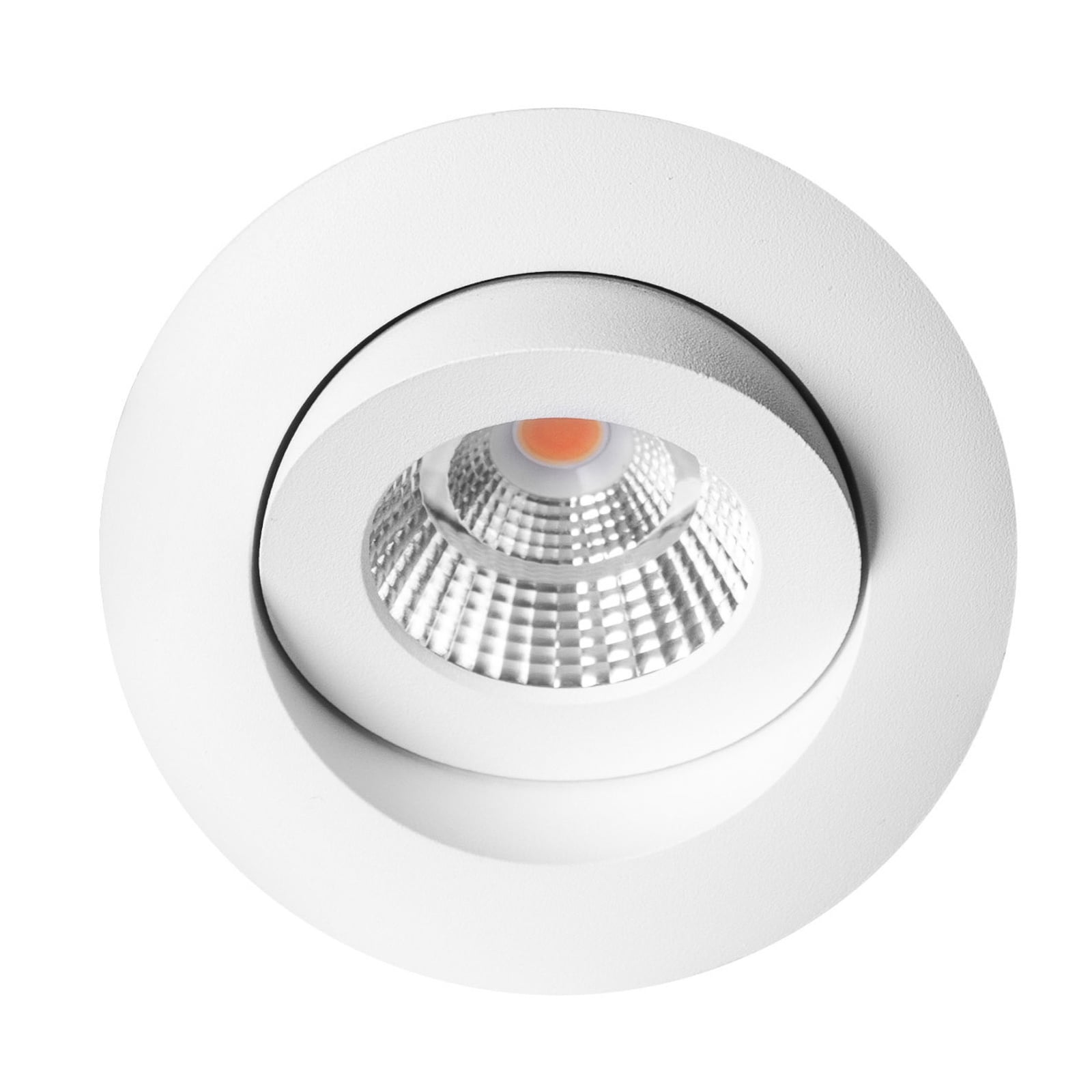 LED innbyggingsspot One 360° dim-to-warm hvit IP44 forfra