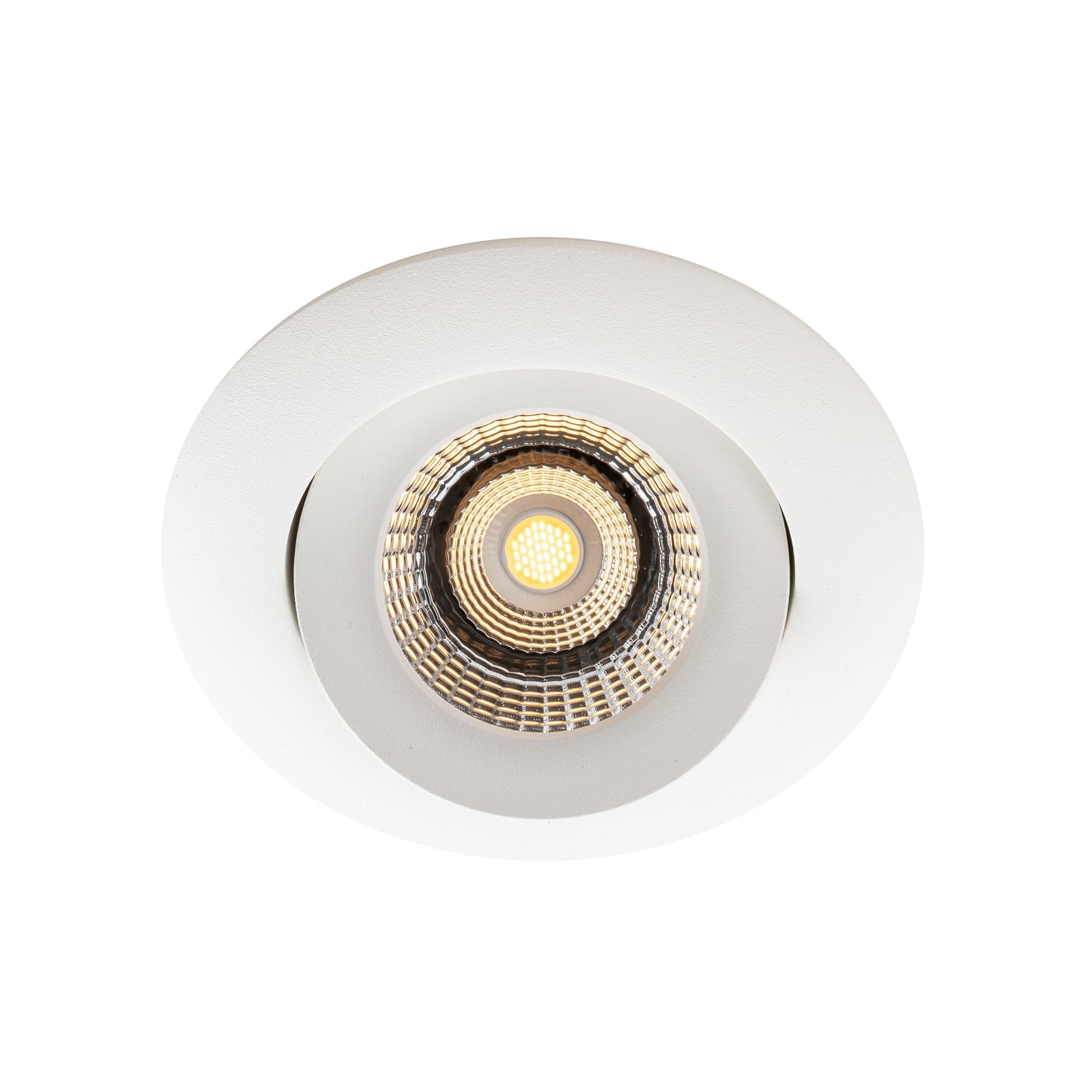 LED innbyggingsspot One 360° dim-to-warm hvit IP44 montert i tak