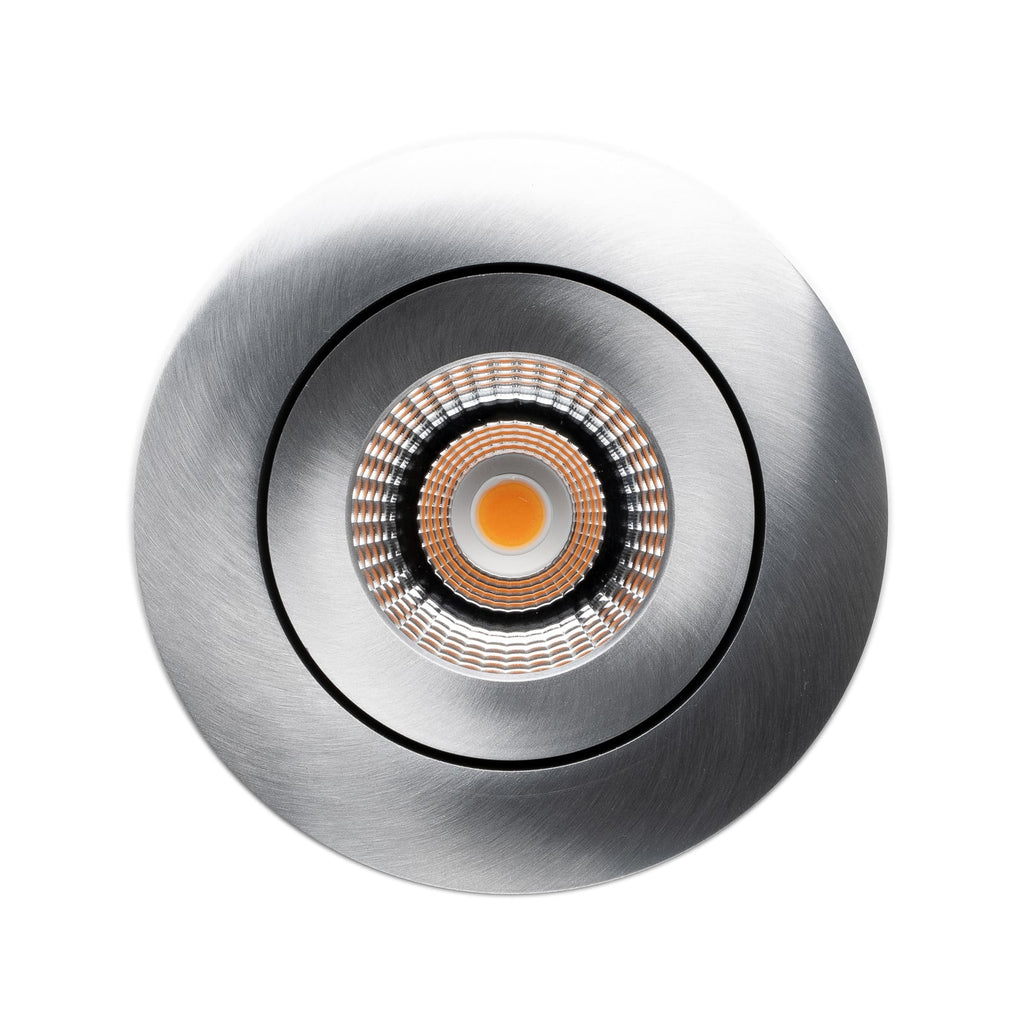 LED innbyggingsspot One 360° dim-to-warm IP44 alu Ø9 cm detalj