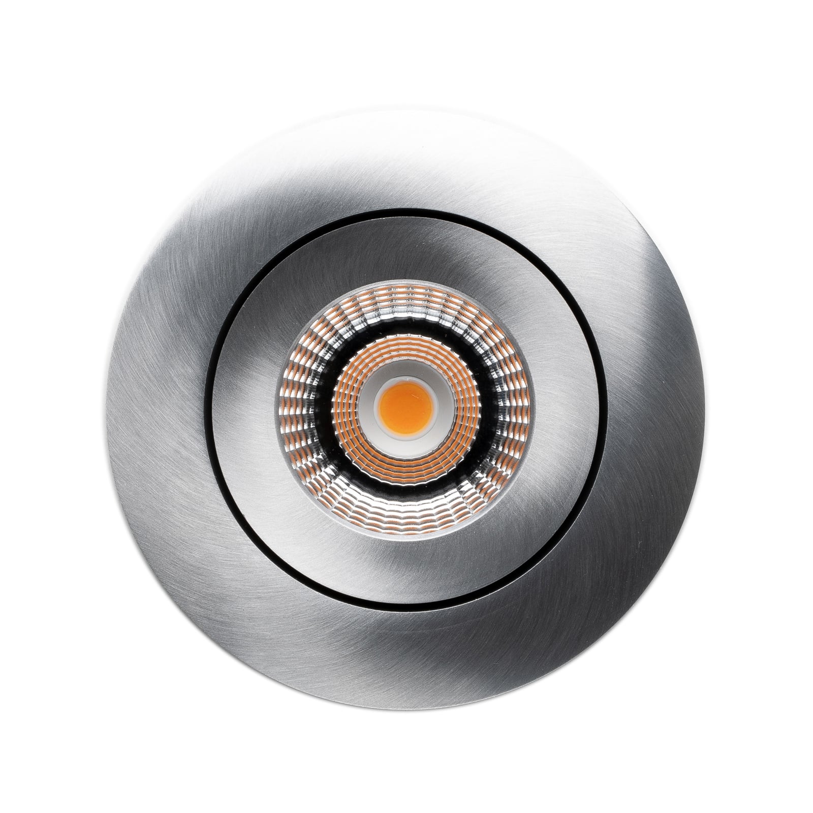 LED innbyggingsspot One 360° dim-to-warm IP44 alu Ø9 cm detalj