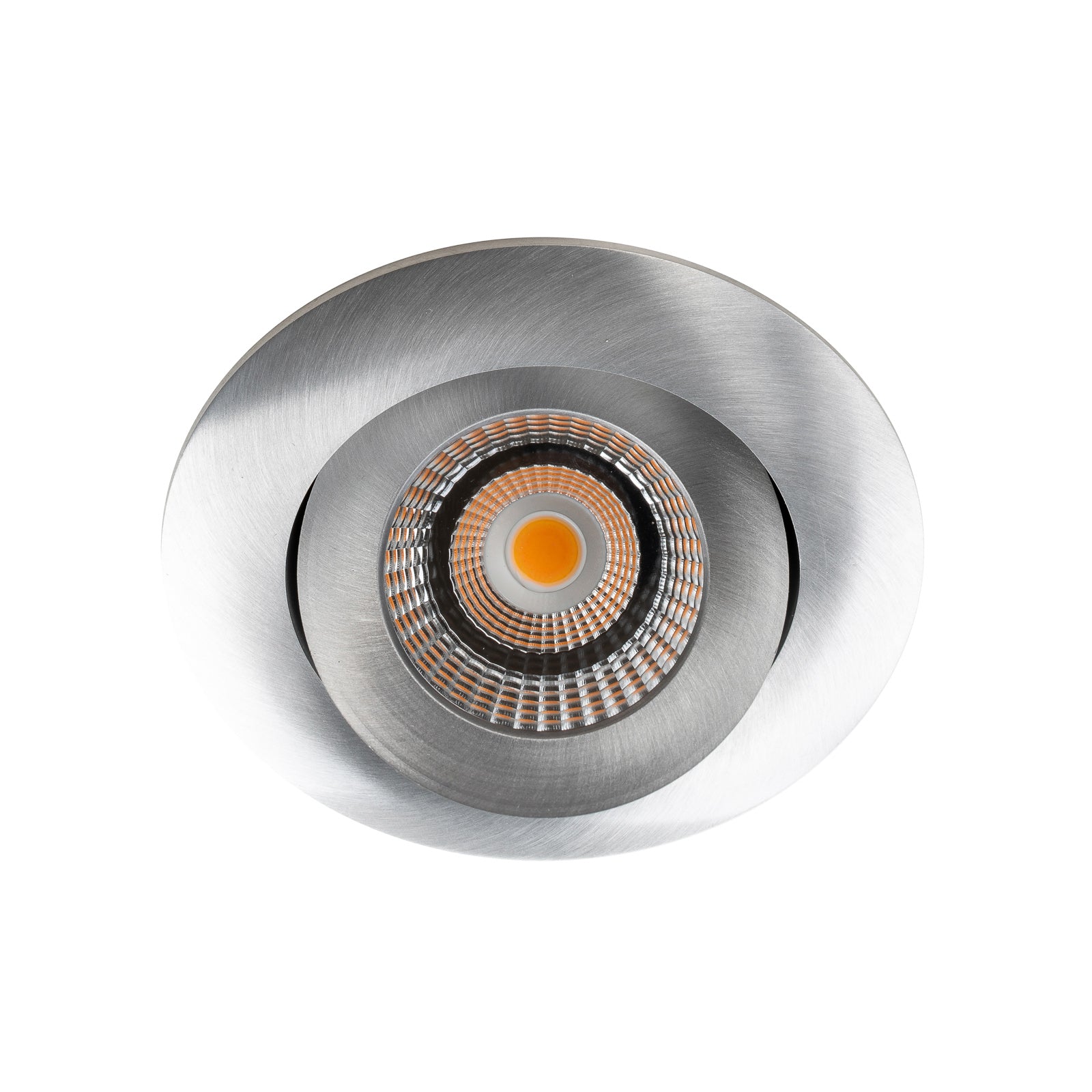 LED innbyggingsspot One 360° dim-to-warm IP44 alu Ø9 cm monteringsdetalj