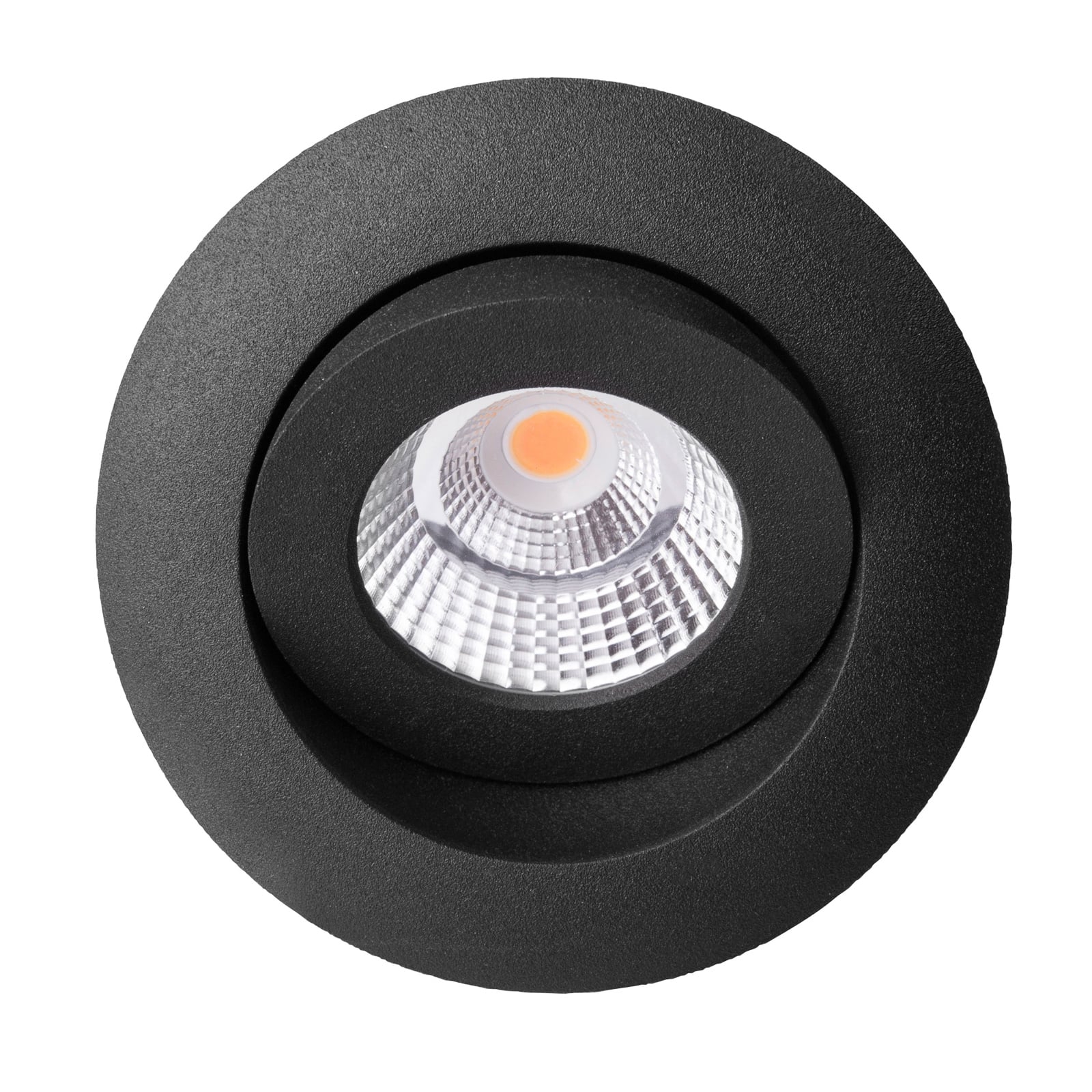 LED innbyggingsspot One 360° dim-to-warm svart IP44 bakside