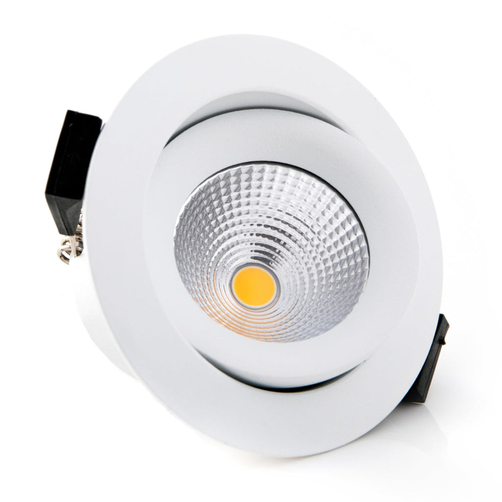 LED innbyggingsspot One 360° hvit 3000K IP44 dimbar 8W forfra