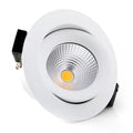 LED innbyggingsspot One 360° hvit 3000K IP44 dimbar 8W forfra