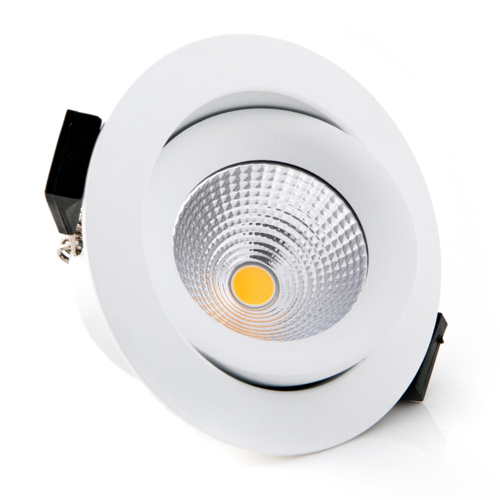 LED innbyggingsspot One 360° hvit 3000K IP44 dimbar 8W forfra