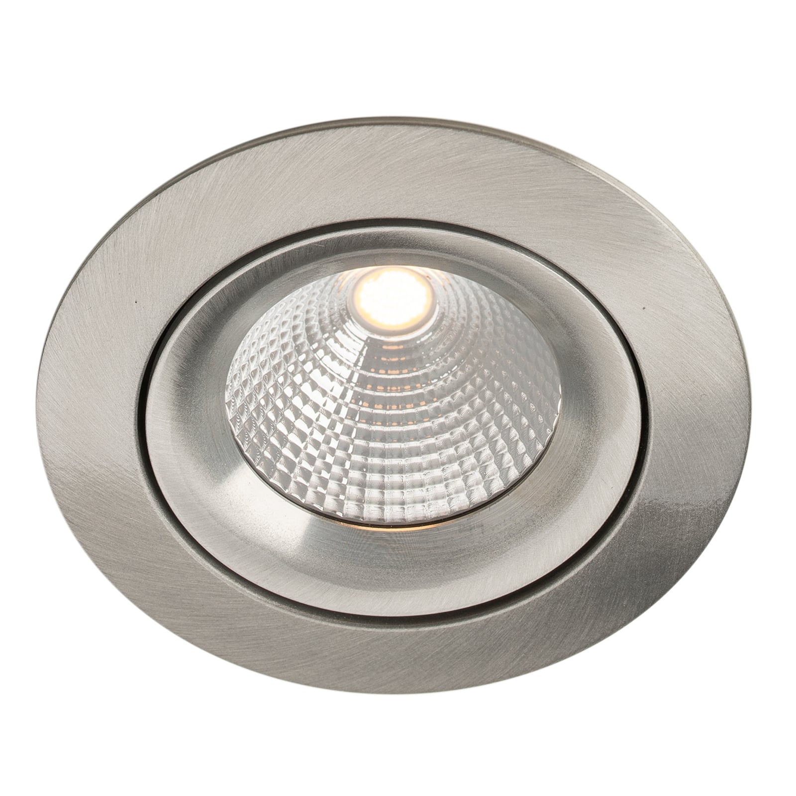 LED innbyggingsspot One 360° SunLike dimbar aluminium IP44 forfra