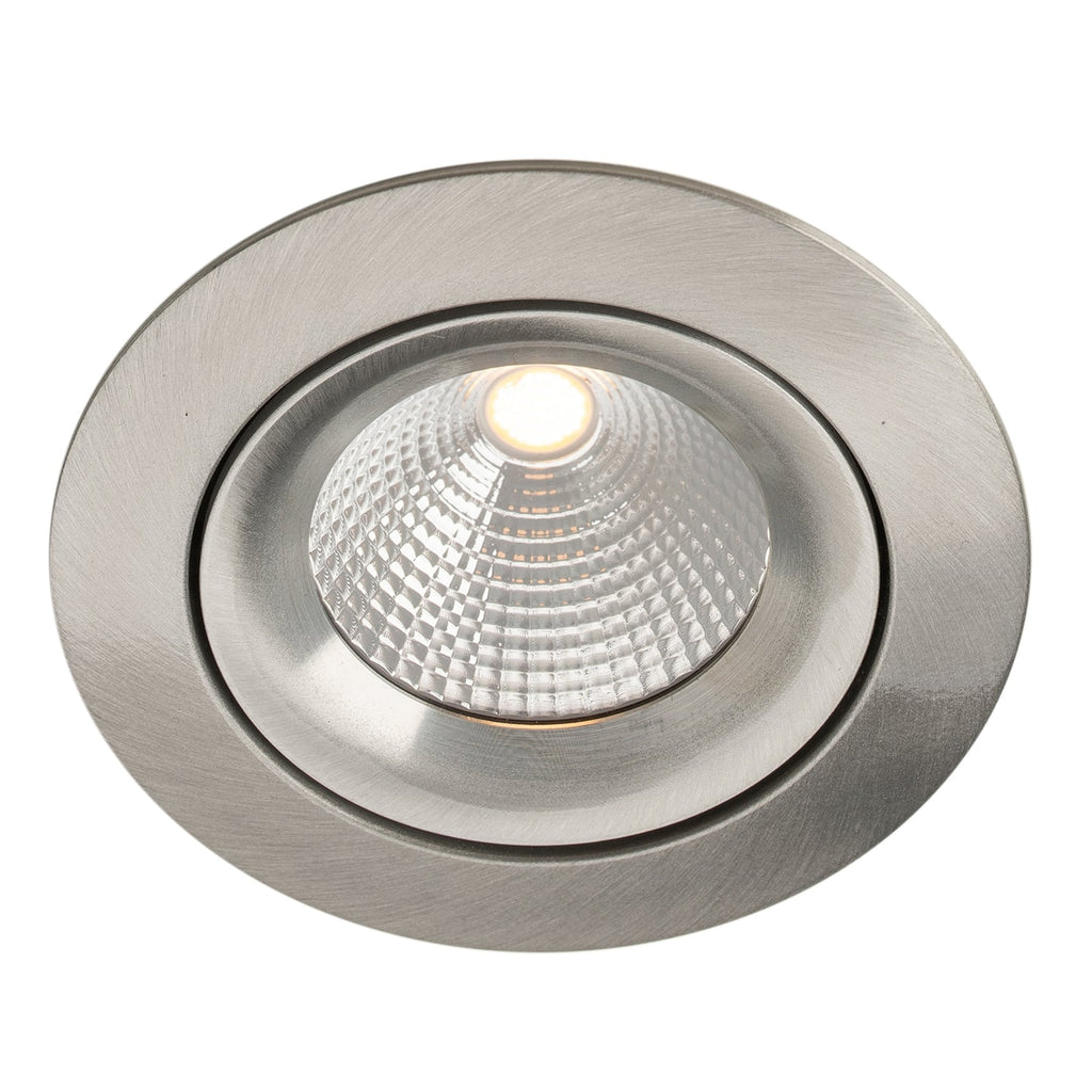 LED innbyggingsspot One 360° SunLike dimbar aluminium IP44 forfra