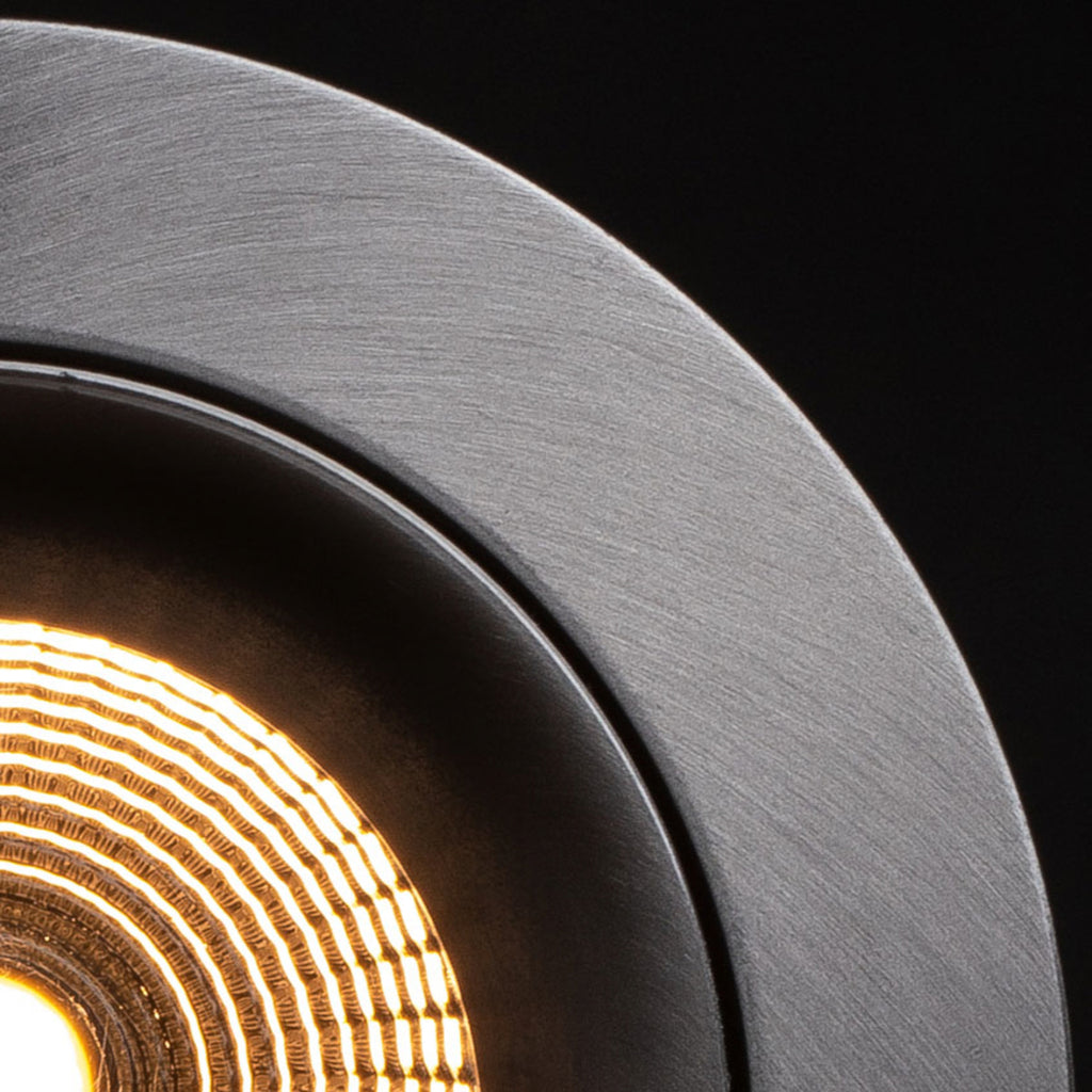 LED innbyggingsspot One 360° SunLike dimbar aluminium IP44 med hurtigkobling