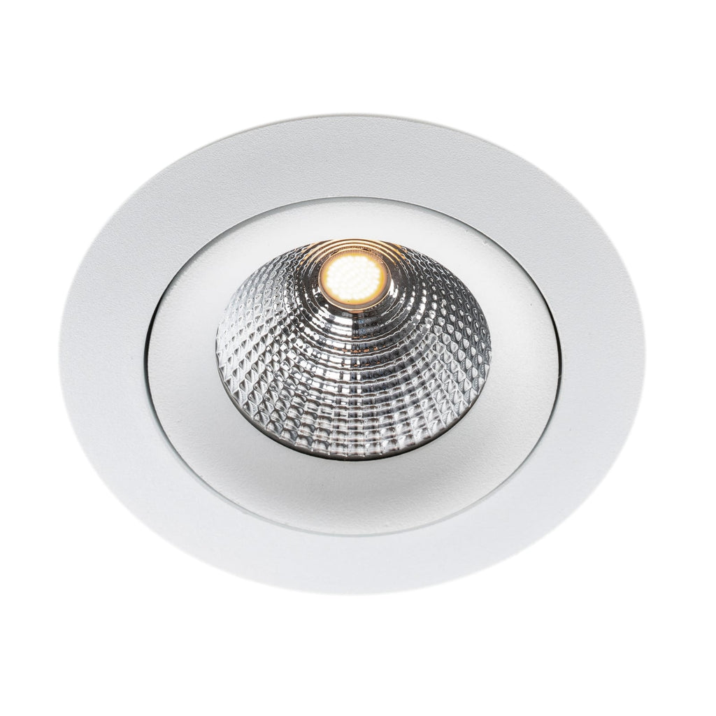 LED innbyggingsspot One 360° SunLike hvit IP44 dimbar Ra98 forfra