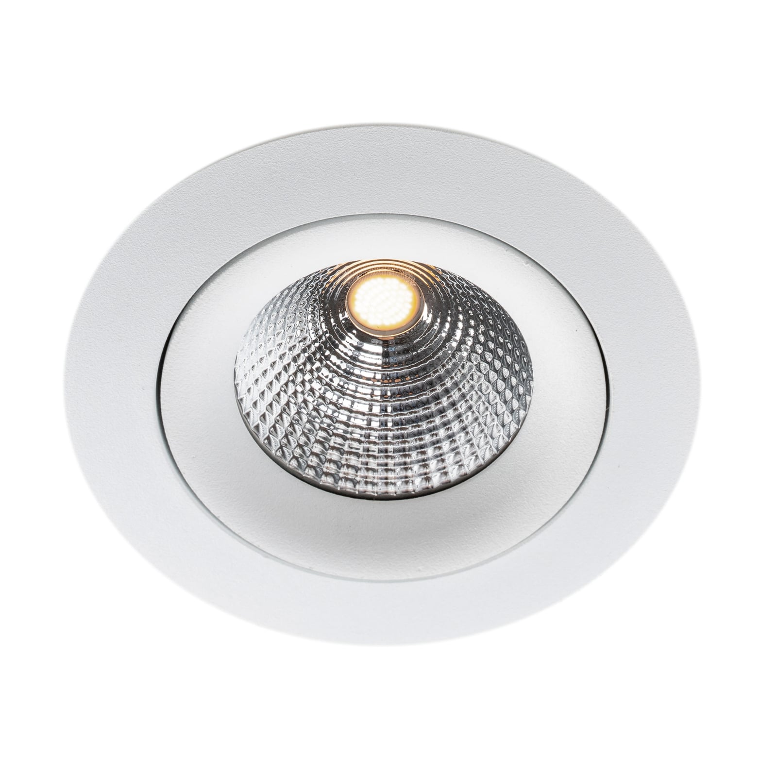 LED innbyggingsspot One 360° SunLike hvit IP44 dimbar Ra98 forfra