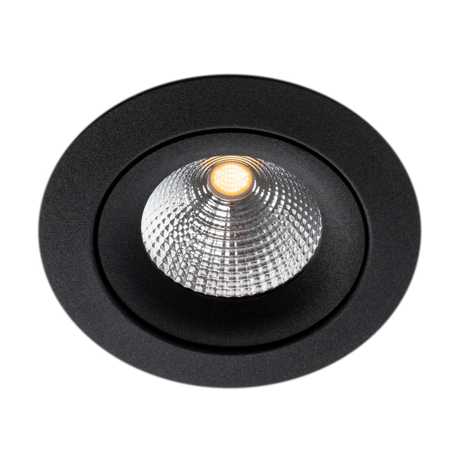 LED innbyggingsspot One 360° SunLike svart forfra