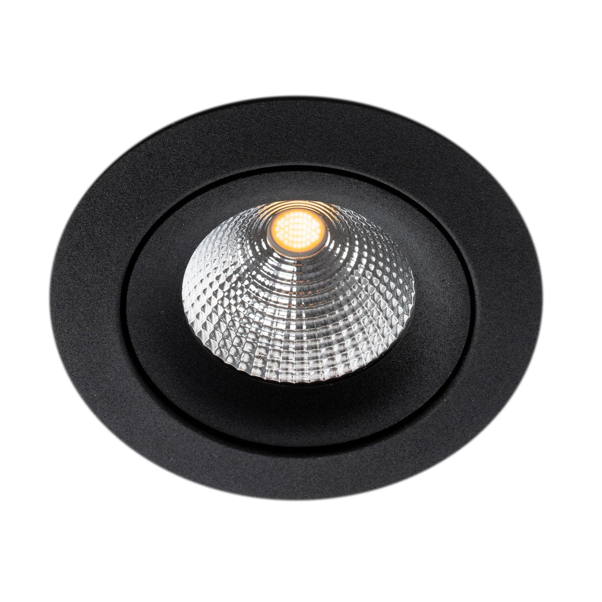 LED innbyggingsspot One 360° SunLike svart forfra