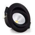 LED innbyggingsspot One 360° svart 8W 3000K IP44 dimbar forfra