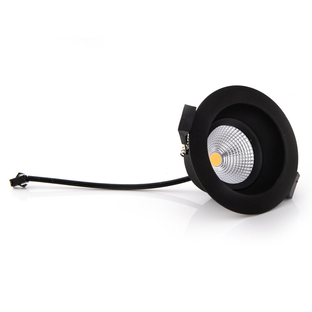 LED innbyggingsspot One Soft svart bakside