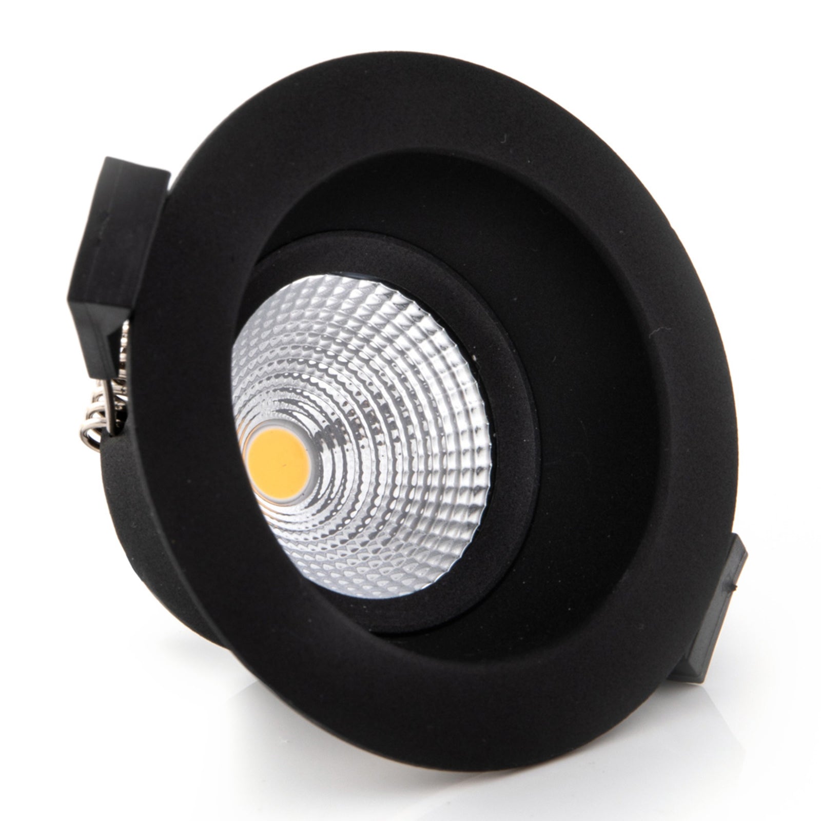LED innbyggingsspot One Soft svart front