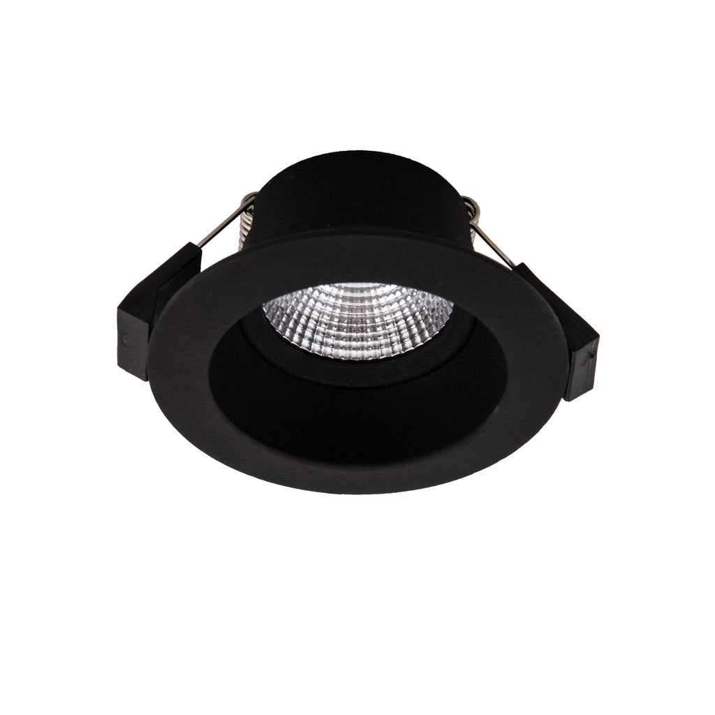 LED innbyggingsspot One Soft dim-to-warm svart IP44 bakside