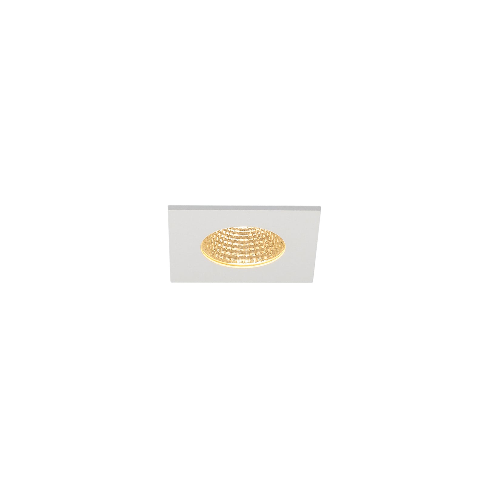 LED innbyggingsspot Patta-I kvadratisk hvit IP65 8x8 cm forfra