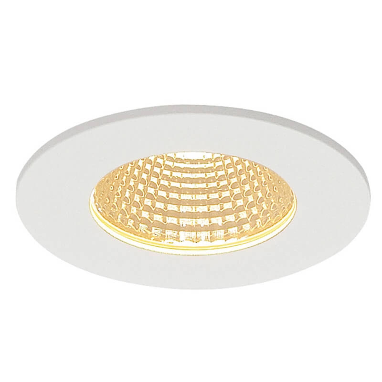 LED innbyggingsspot Patta-I rund dimbar hvit matt IP65 detalj