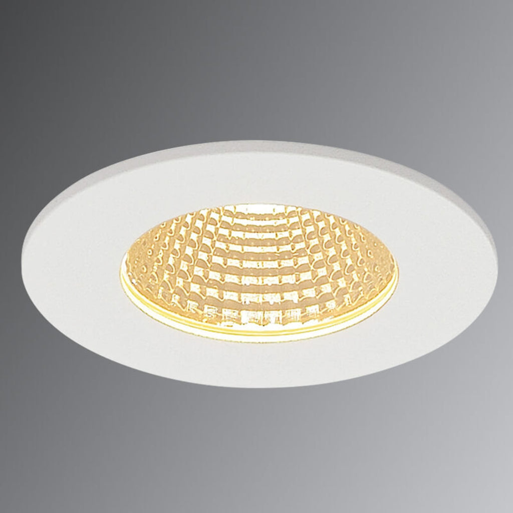 LED innbyggingsspot Patta-I rund dimbar hvit matt IP65 forfra