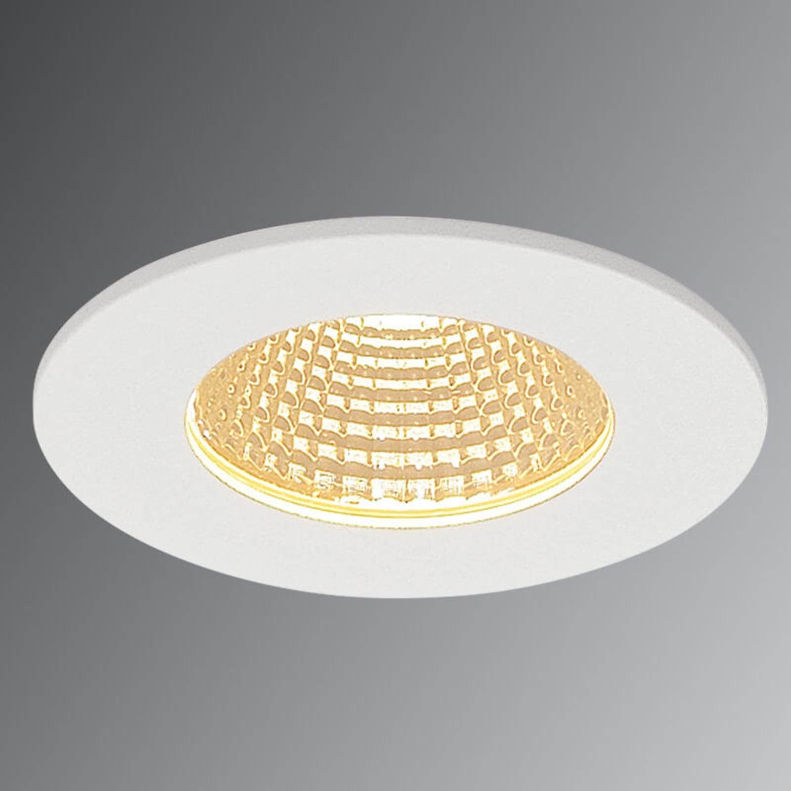 LED innbyggingsspot Patta-I rund dimbar hvit matt IP65 forfra